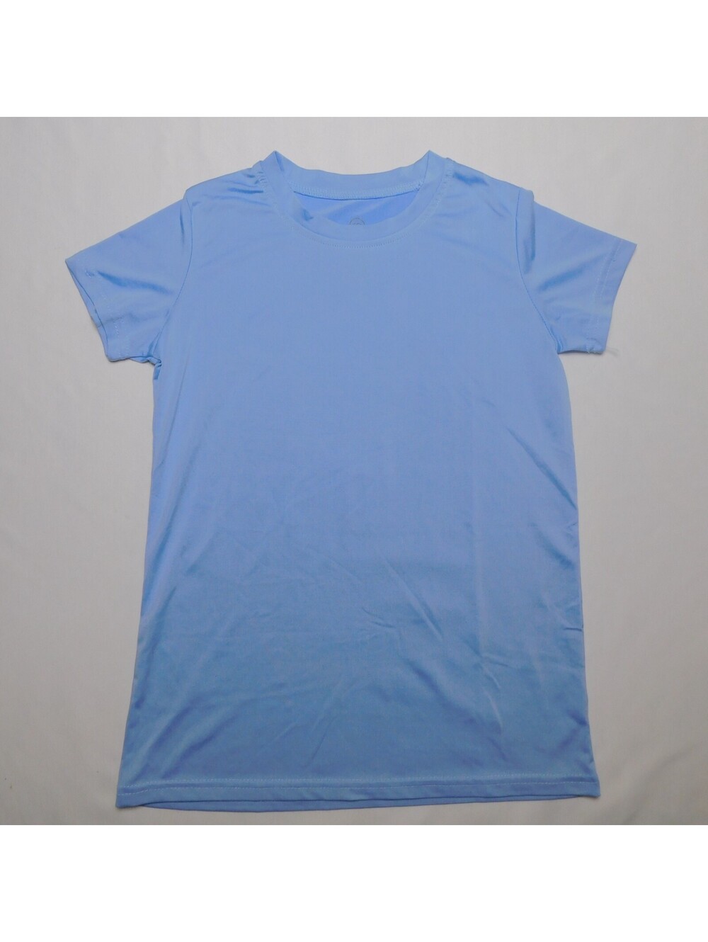 Real Essentials Active Shirt Medium M Light Blue Polyester Spandex Gym T-Shirt